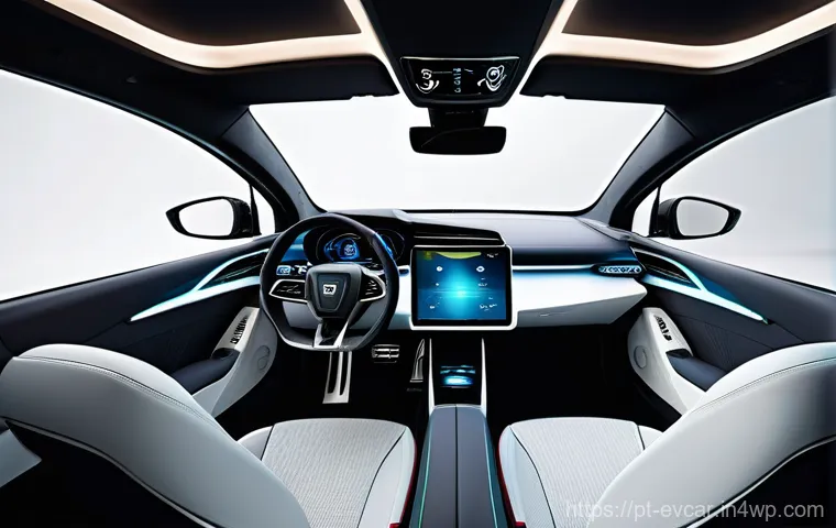 전기차 시각적 차별성 비교  디지털 대시보드 - **Prompt 2 (Augmented Reality Head-Up Display):**
    "A first-person view from the driver's perspec...